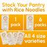 5mm 16 Pad Thai Rice Stick Noodles, Width, Ounce Bag
