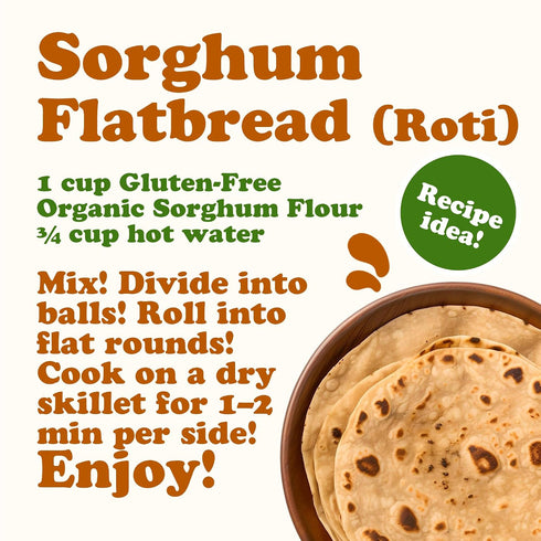 1 Food to Live Gluten-Free Organic White Sorghum Flour, Pound Non-GMO Whole Grains, Finely Ground, Pure, Raw. Good