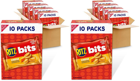 RITZ Bits Cheese Sandwich Crackers, Bulk Lunch Snacks, 40 Snack Packs (4