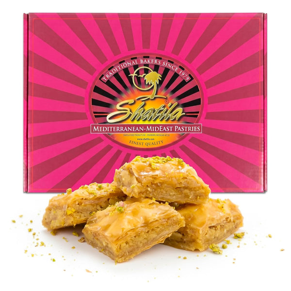 Shatila Food Products Baklawa, Walnut Baklava Pastry, Mediterranean Sweets Arabic Desserts, 60