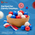 1 Inch 250 NY Spice Shop Red, White & Blue Gumballs - Large Gumballs For Gumball Machine - Gumball Vending Machine