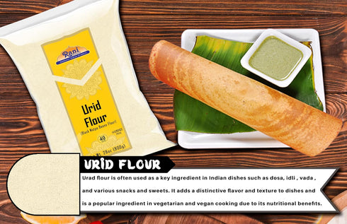28oz (1.75lbs) 800g Rani Urid/Urad Flour (Black Matpe Beans Flour) ~ All Natural | Vegan | Gluten Friendly | NON-GMO |