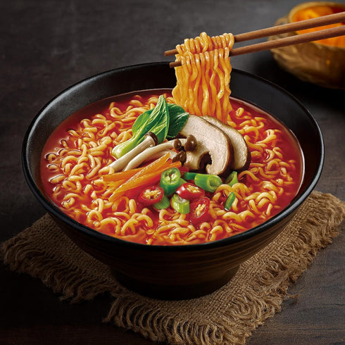 4.23 (Pack 20) Paldo Hwa Ramyun - with Soy Peptide, Hot & Spicy Noodles, Ounce