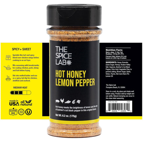 The Spice Lab Hot Honey Lemon Pepper Blend - Hot Honey Seasoning