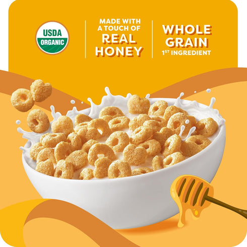 13.6oz (1 (Pack 4) Kashi Breakfast Cereal, Organic, Whole Grain, Honey Toasted, Box Box)