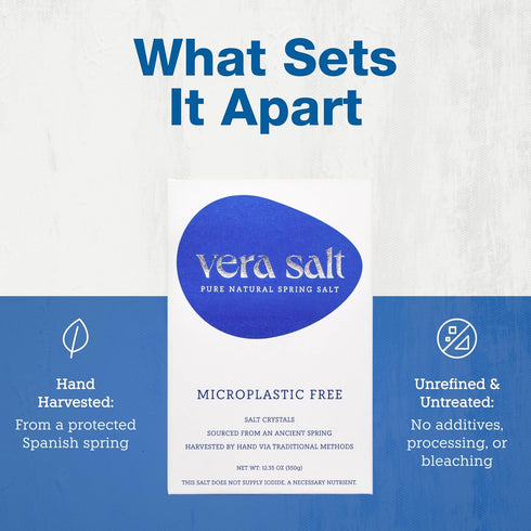 350g Pack Packaging Vera Salt Coarse Spring Salt Grinder Refill Hand-Harvested Spanish Crystals with Natural Minerals