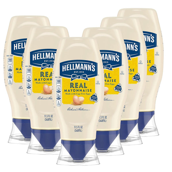 Hellmann's Real Mayonnaise 6 count Real Mayo Squeeze Bottle For a Creamy