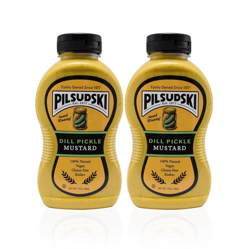 PILSUDSKI MUSTARD Pilsudski Brand DILL MUSTARD WITH GARLIC - All Natural - 12oz (2