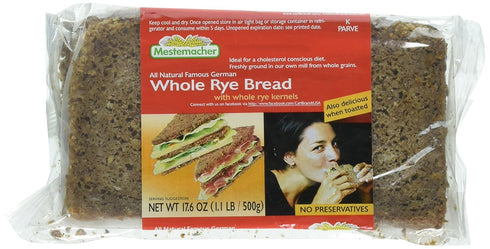 Mestemacher, Bread Whole Rye, 17.6 Ounce