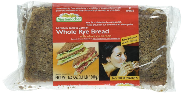 Mestemacher, Bread Whole Rye, 17.6 Ounce