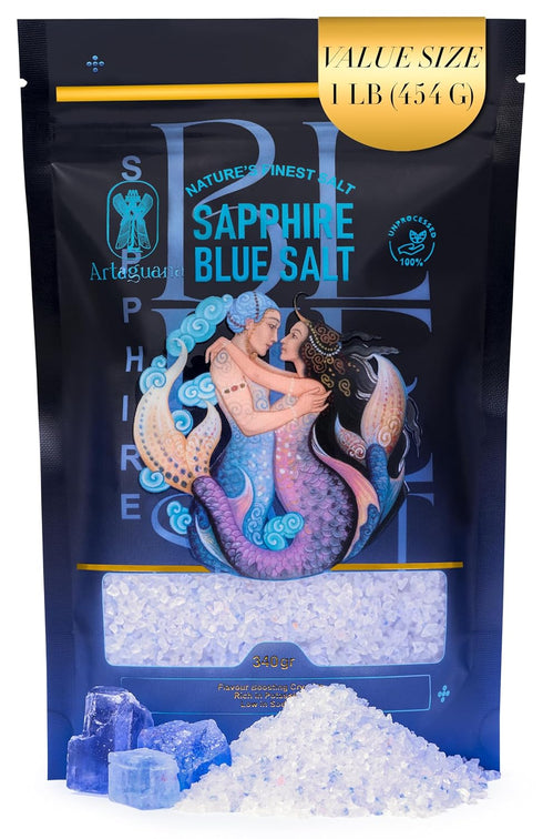 Artaguana Sapphire Blue Salt Rare Gourmet Mineral Salt with 84 Trace Minerals |