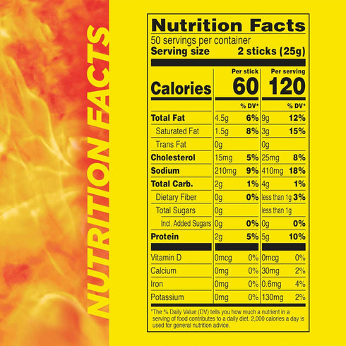 2g 0.44 oz. (100 Count) Slim Jim Smoked Meat Sticks, Original Flavor, Protein Per Stick, Snack Size