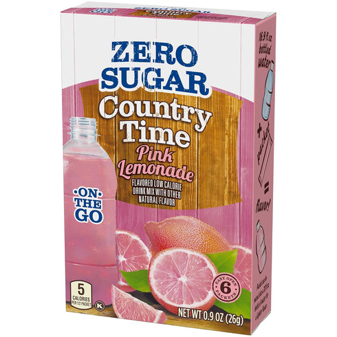 Country (6 Packets) Time Sugar-Free Pink Lemonade Drink Mix On-the-Go