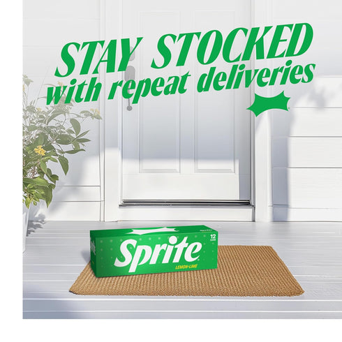 12 oz, 12 Pack,Cans Sprite Lemon Lime Soda Soft Drinks, fl