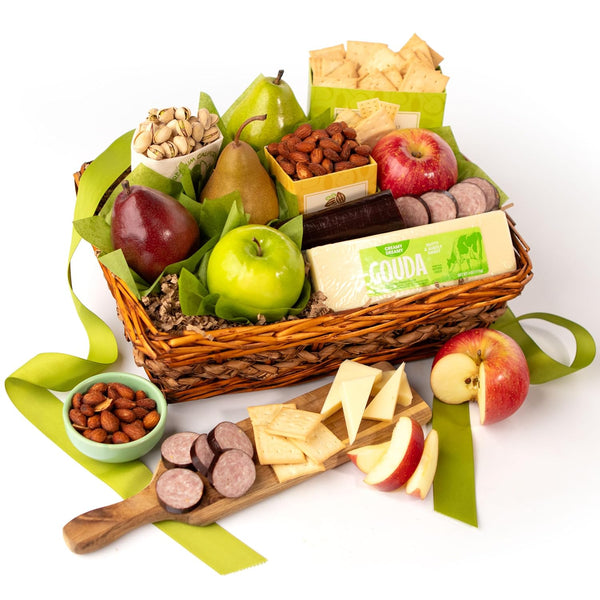 Fruit, Cheese & Meat Classic Gift Basket by Fruitfully For Father's Day,