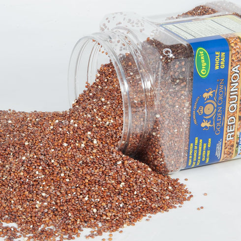 24 oz (1.5 lb) Golden Crown Red Quinoa | High Protein, High Fiber, Whole Grain Superfood | Gluten-Free, Vegan, Non-GMO