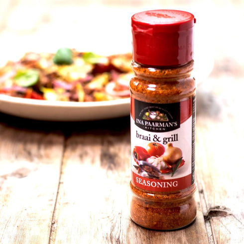 Ina Paarman 6.75 oz | Braai & Grill Seasoning | | Award Winning | Pairs with Beef, Lamb, Chicken, Pork, Fish, Veg | BBQ