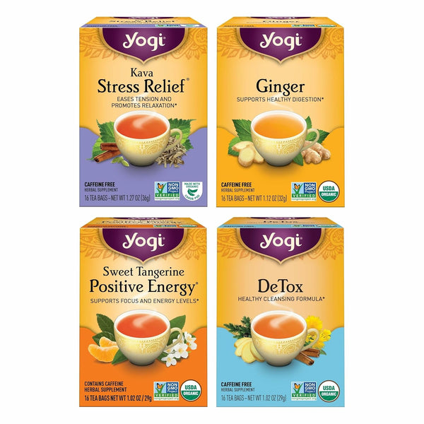 Yogi Tea Well-Being Variety Pack - 16 Bags per Pack (4 Packs)
