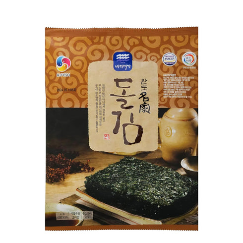 K-SEAFOOD PAVILION Badamyeongga Korean Seaweed Seasoned Laver, Premium Dulkim Stone Laver, 7