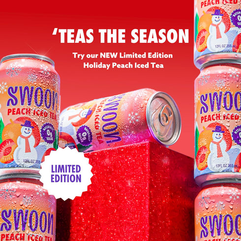 (Pack 12) Swoon Peach Tea - Sugar Free, Low Carb, Paleo-Friendly, Gluten Free - Flavored Keto Drinks Made with Organic