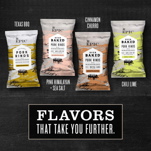 EPIC Sea Salt & Pepper Pork Rinds - Keto Friendly, Paleo Friendly, 2.5 oz