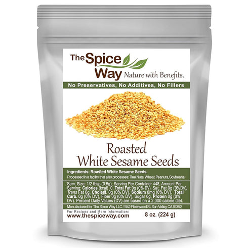 The Spice Way Roasted White Sesame Seeds, 8 oz