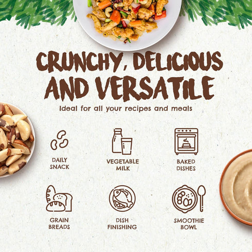 7 oz Snack The True Organic Brazil Nuts Raw and Unsalted Kosher Healthy-Rich in Vegetable Protein Harvested in Amazon