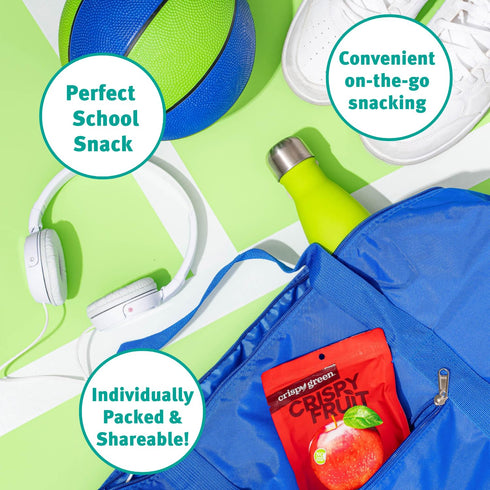 0.53 Oz (Pack 12), 100% Crispy Green Freeze-Dried Apple Fruit Snacks, of Pure Fruit, All-Natural, No Added Sugar