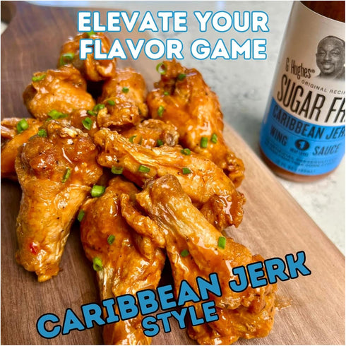 (12 oz) G. Hughes Smokehouse Sugar Free Wing Sauce - Caribbean Jerk, Mild