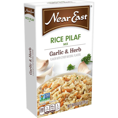 6.3oz Near East Rice Pilaf Mix, Garlic & Herb, Box