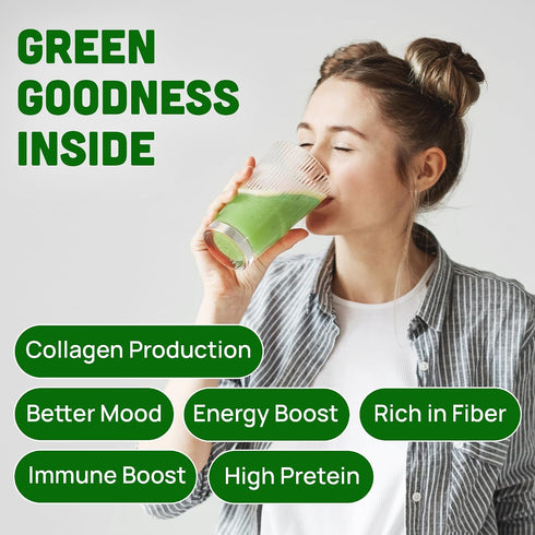 100% Immunity, (20 2.1 oz) Pack 2 Dalahouse Freeze-Dried Spinach Powder, Nutritional Vegetable Supplement, Rich Flavor