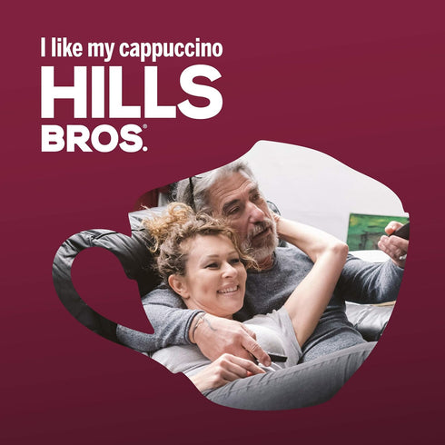 16 Oz Hills Bros Instant Double Mocha Cappuccino Mix, Easy to Use, Enjoy Coffeehouse Flavor from Home, Frothy, Rich