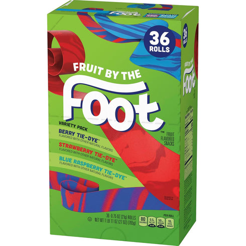 Betty Crocker Fruit By The Foot Strawberry/Berry Tie-Dye/Color By The Foot, 36