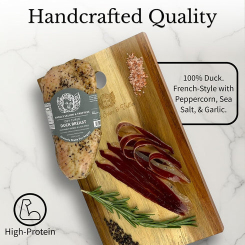 10.5-12oz Angel's Salumi Dry-Cured Duck Breast "Prosciutto" Gourmet Artisanal Charcuterie Humanely Raised, Antibiotic