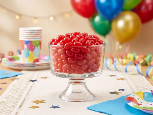 Emporium Candy 2 lbs Jumbo Cinnamon Jelly Beans Spicy Sweet Flavor, Large Gourmet Jellybeans, Chewy Bulk, Bright Red