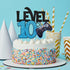 Level 10 Game Birthday Cake Topper - Blue Cake Supplies for Boy's 10th Birthday Level Up Party - Game On Winner