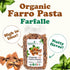 1.1 lb (Pack 4) Food to Live - Organic Farro Farfalle Pasta, of - Italian Whole Wheat and Non-GMO Bow-tie Pasta, Single