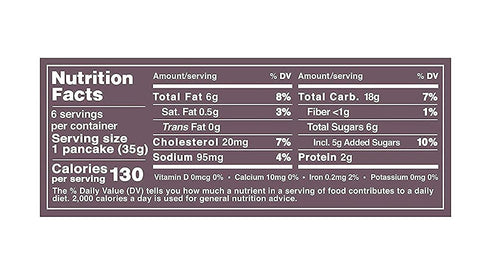 Pack 4, 6-Count (24 bakerly French Pancakes To Go! Non GMO, Free from Artificial Flavors & Colors, of Total Pancakes)
