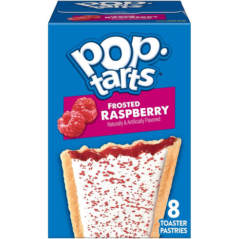 Pop-Tarts Toaster Pastries, Breakfast Foods, Kids Snacks, Value Pack, Frosted Raspberry (8