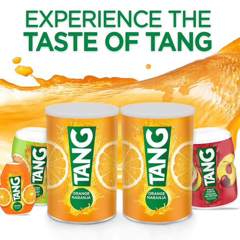 2 Pack, 58.9 oz Tang Orange Naturally Flavored Powdered Soft Drink Mix, ct Canisters