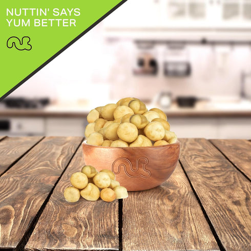 (8oz 1 Pack) Packed NUT CRAVINGS - Roasted Macadamia Nuts - No Shell, - Bulk Nuts Fresh in Resealable Bag - Healthy