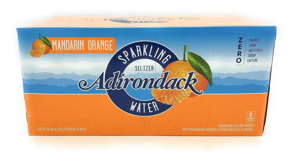 ADIRONDACK BEVERAGES Mandarin Orange Seltzer Water 8 Pack, 12 FZ