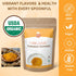 SPICY ORGANIC Turmeric Root Powder – 16 oz. – High Curcumin Non-GMO Spice for Cooking and Skin Care