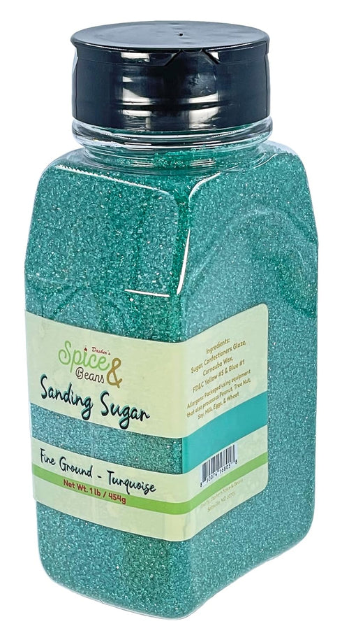 1 lb Turquoise Sanding Sugar | Made in USA | by Dasher's Spice & Beans |