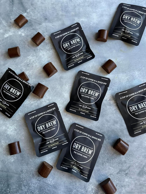 65mg 15 Dry Brew Coffee in a Bite, Chewy Ready to Eat, Caffeine each, Non-dairy Creamer - Bites