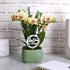4" Green Circle Growers Yellow Orchid Duo in Sage Green Pot with Love You Mom and Preserved Green, Live Indoor Plants