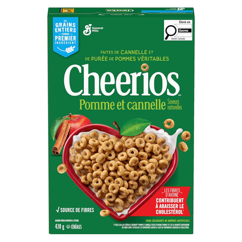 420g/14.7 oz. Cheerios Apple Cinnamon Cereal, Box (Imported from Canada)