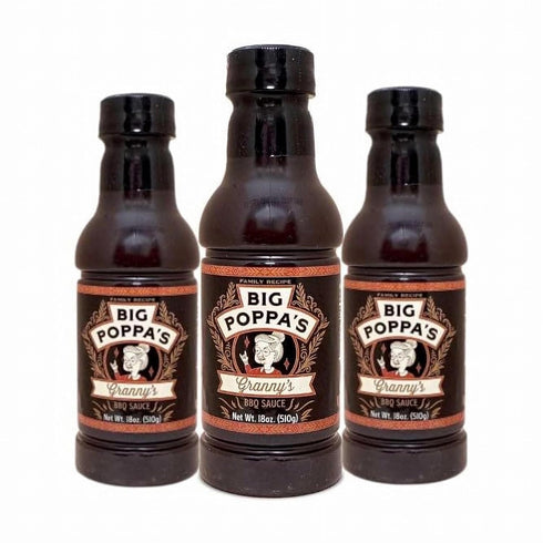 Big Poppas Grannys BBQ Sauce 3-Pack Award-Winning Sweet BBQ Sauce for Chicken,