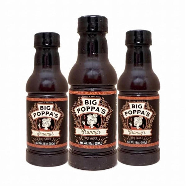 Big Poppas Grannys BBQ Sauce 3-Pack Award-Winning Sweet BBQ Sauce for Chicken,