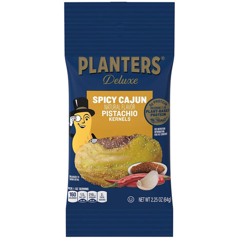 2.25 oz Pack (Pack 10) PLANTERS Spicy Cajun Pistachio Kernels
